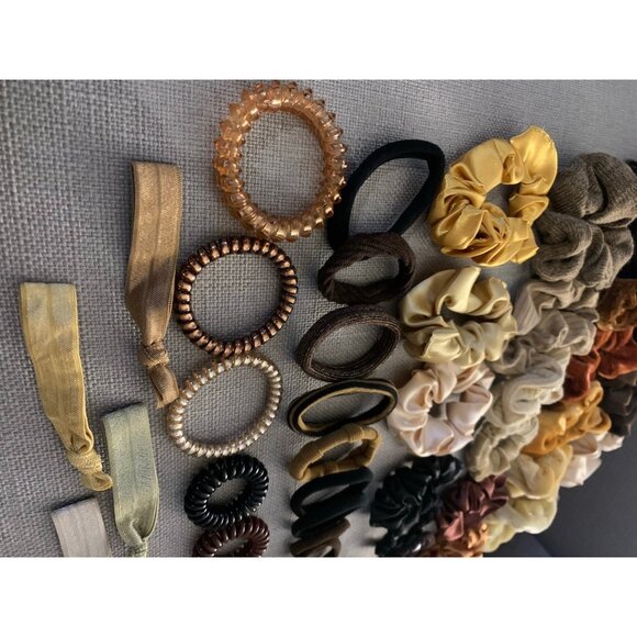 Hair Scrunchie Tie Neutral Color Assorted Bundle Set of 50 - Picture 4 of 11